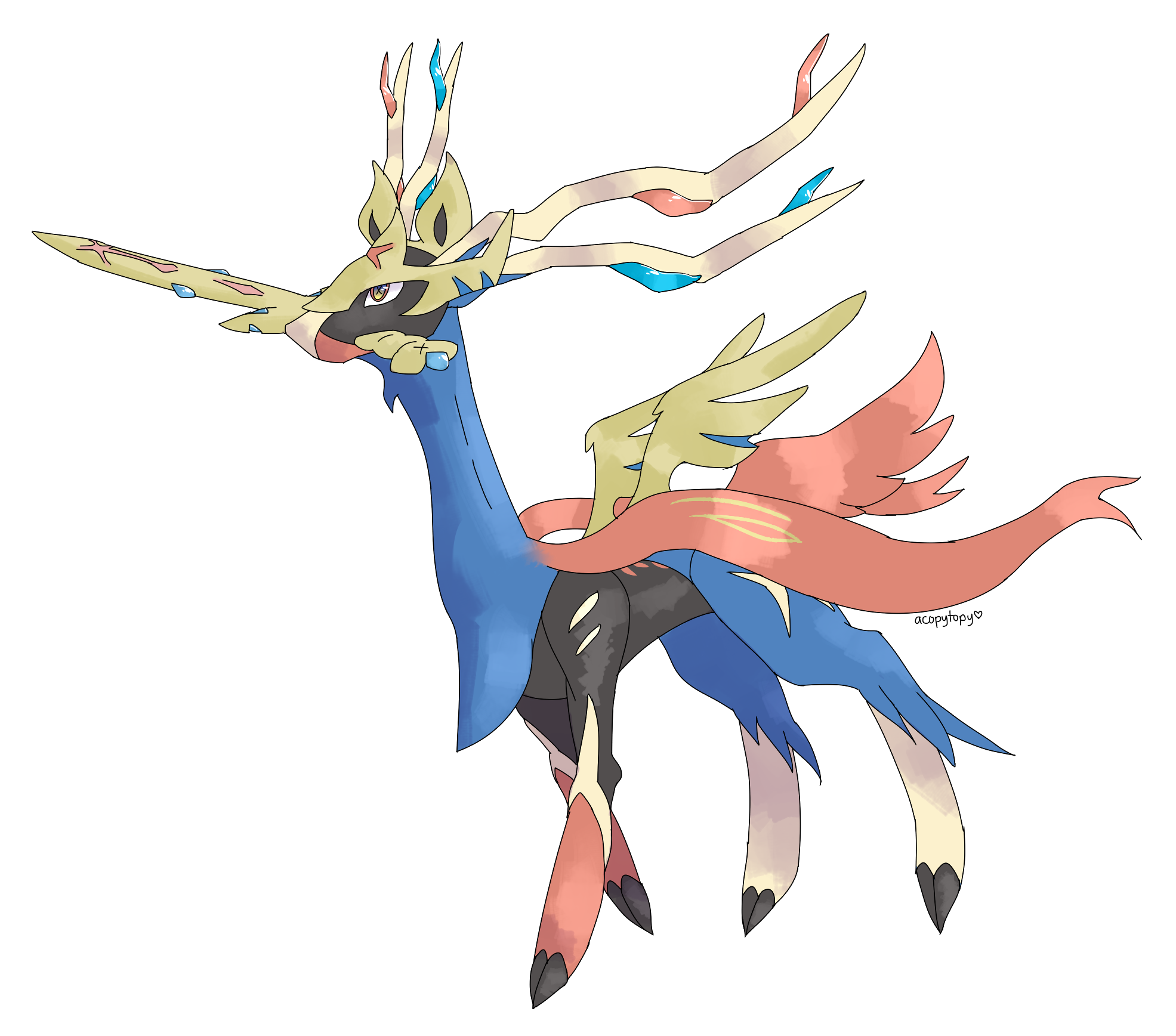 PepperoniDrizzle - Xerneas and Zacian Crowned by Acopytopy on