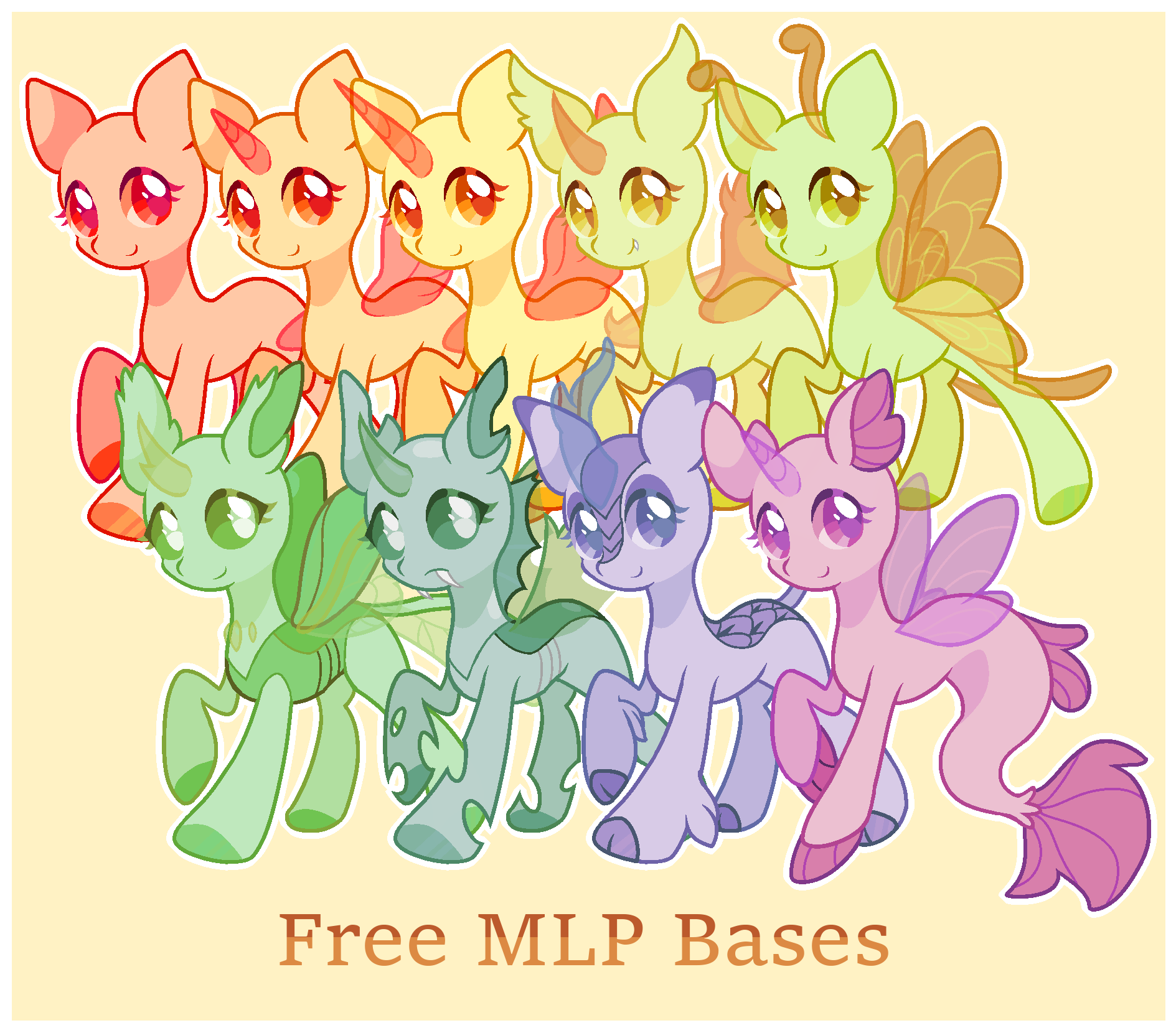 Free MLP Species Bases by Acopytopy on DeviantArt