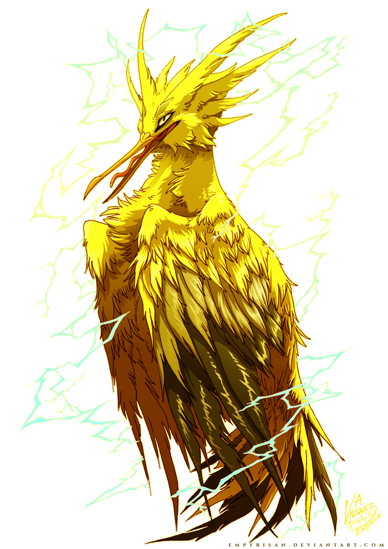 Galarian Zapdos Shiny Speculation by TheGlitchyDemon on DeviantArt