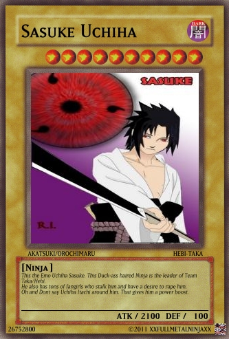 sasuke yugioh card Ninja Grandmaster TU07-EN002 Super Rare Near Mint All cards will be carefully packed for safe transit. Sasuke Uchiha Yugioh Card by