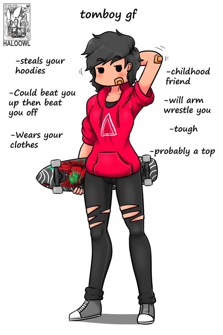 Tomboy gf by haloowl on DeviantArt