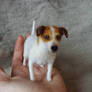 Miniature needle felted jack russell dog