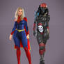 Supergirl 6 and Mechabae 1a w