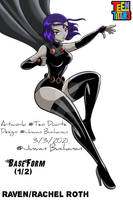 Toon Raven Webcomic Redesign (Black Leotard) by JuwanBuchanan