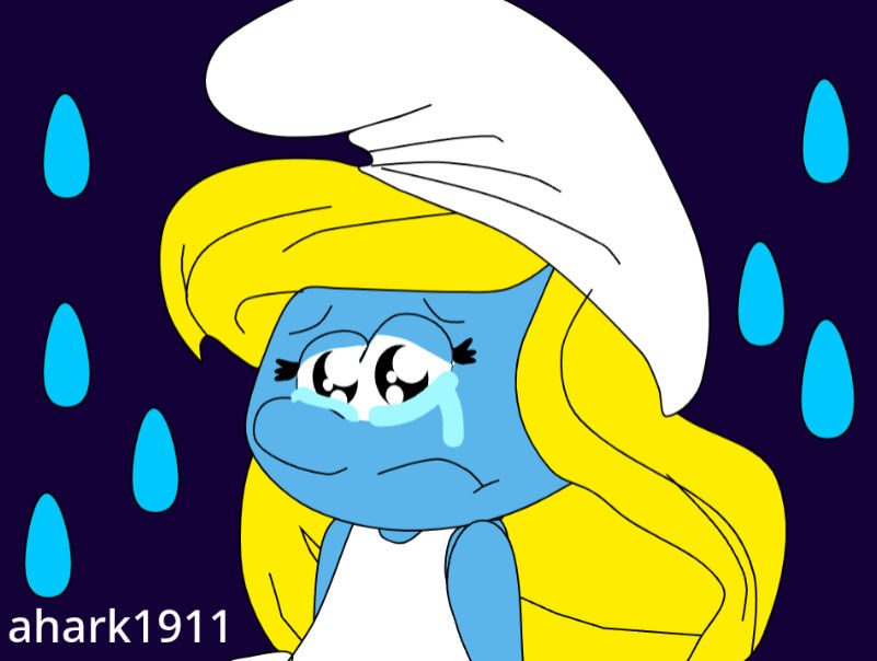 Map Crying Deviantart Smurfette Crying by ahark1911 on DeviantArt