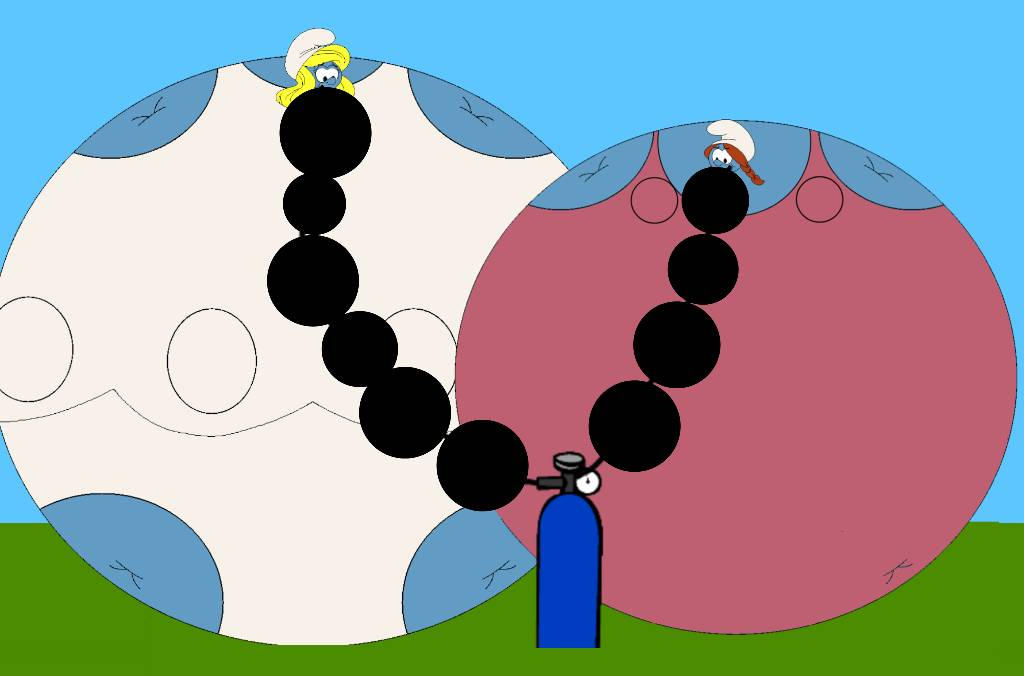 Smurfette and Sassette Smurfling Inflation by ahark1911 on DeviantArt