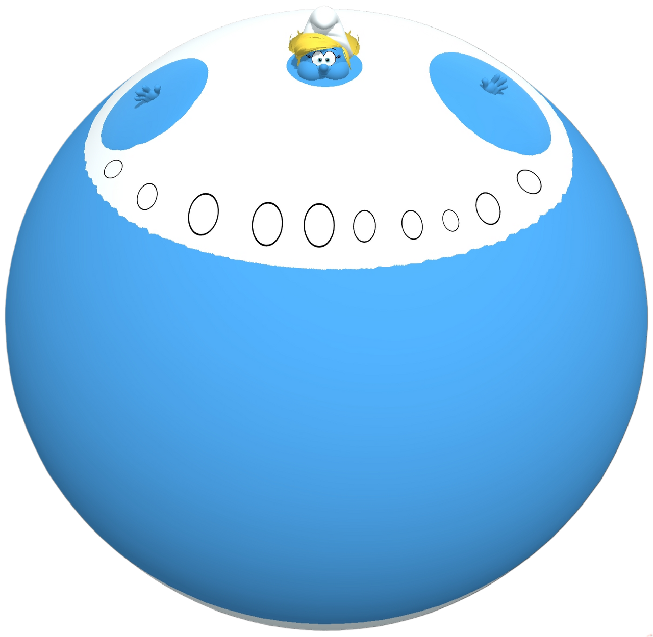 Blimp Inflating Smurfette Blimp Inflation by ahark1911 on DeviantArt