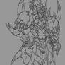 Monster Hunter Artwork Trace (Akantor Armor)