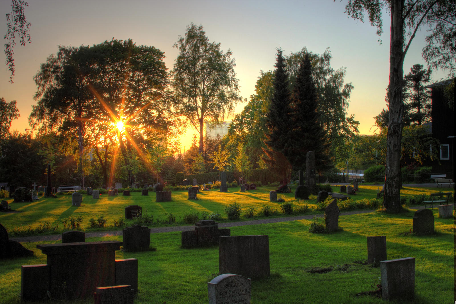 Cemetery in sunset 2 by mariusjellum