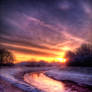 STOCK:Sunrise on frosty river