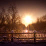STOCK: Sunset snow scence 2