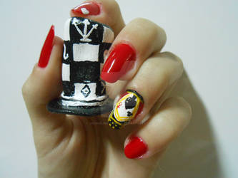 Nail Art - Alice Madness Returns queensland dress