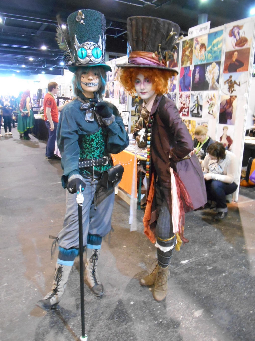 EpicCon Frankfurt 2016 cosplay: Cat and Mad Hatter