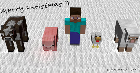 Merry Christmas Minecraft Wallpaper