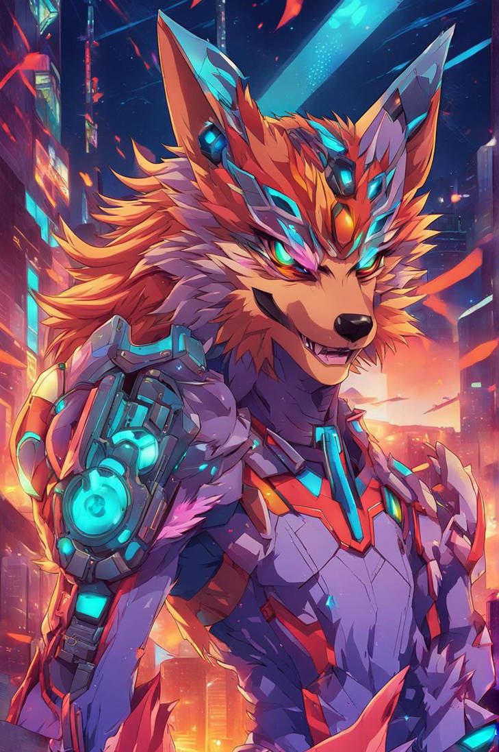 Computer Wolf Deviantart Cyber wolf by Presona9282 on DeviantArt