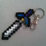 Perler Beads Master Sword Keychain