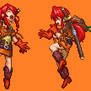 PROJECT X ZONE Gemini Sunrise damage sprites