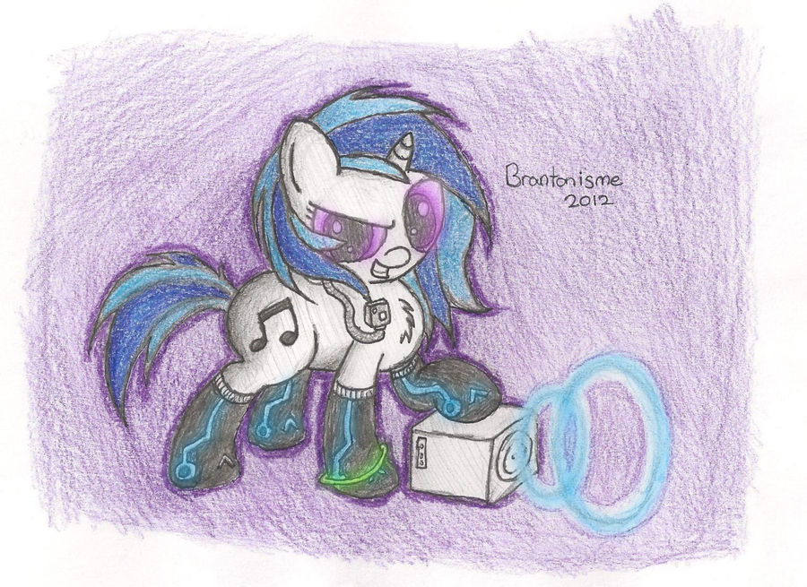 Vinyl Scratch with neon socks