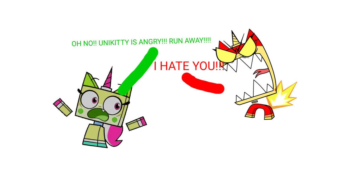 Green grape kitty runs of rage unikitty by luizaugustoklein on DeviantArt