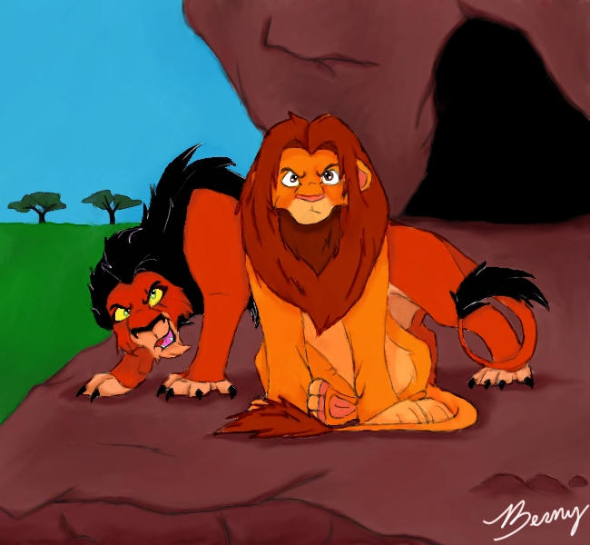 Coloured Simba and Scar by TygerEyez on DeviantArt