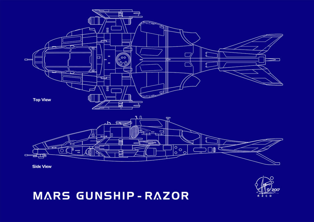 Every Razor Blueprint Blueprint Gunship Razor Flightmode by Paul-Muad-Dib on DeviantArt