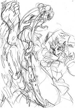 SKETCH - Senshi Soles VS: Moon X Senshi Beryl