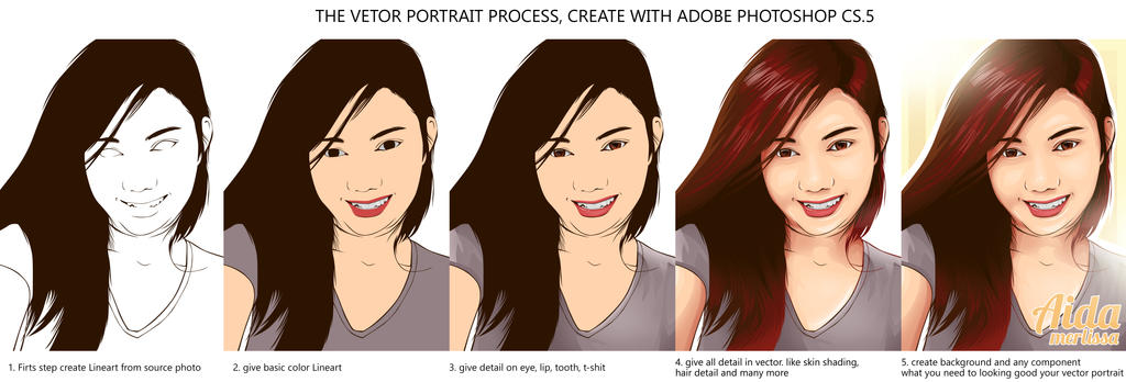 Step by Step How I Create a Vector Portrait