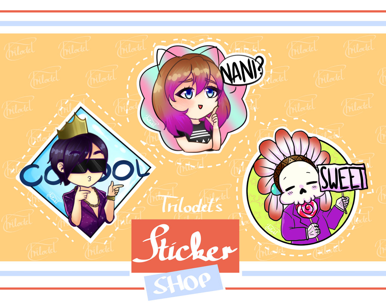 Webttore Chibi Sticker Chibi sticker commission opened! by Trilodet on DeviantArt