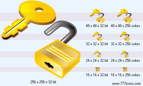 Key and lock Icon