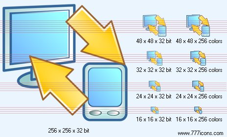 PC-PDA synchronization Icon