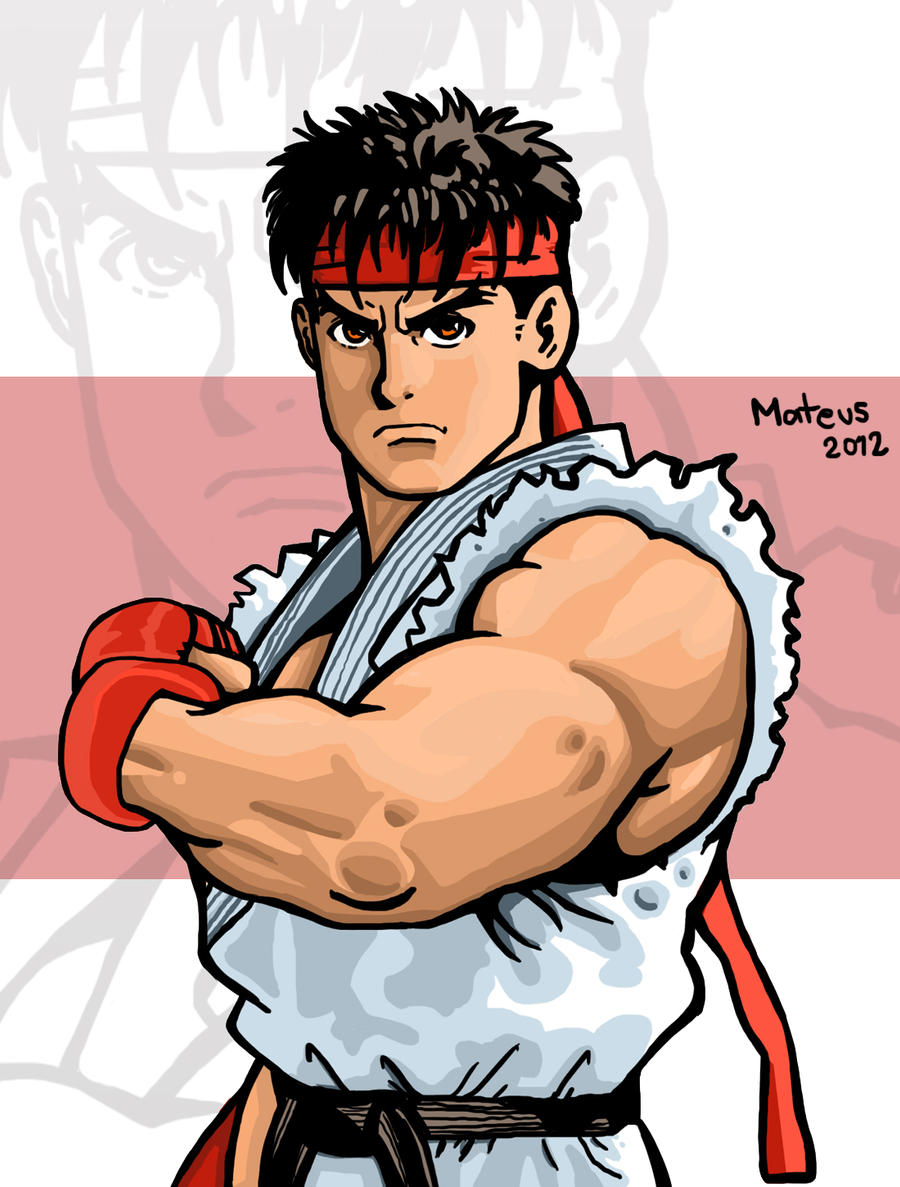 Caricatura Digital - Ryu (street Fighter)