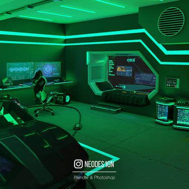 Gamer Room: Cyberpunk by exceptrea on DeviantArt