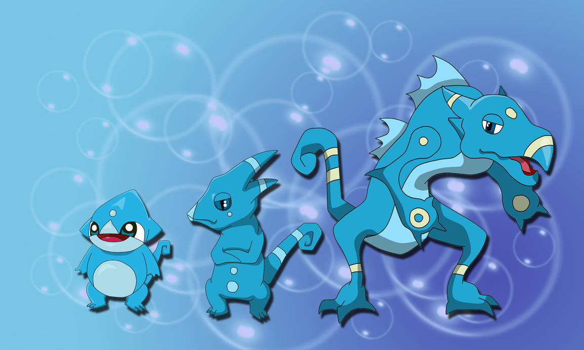 Water starter evolution line by Clophil on DeviantArt