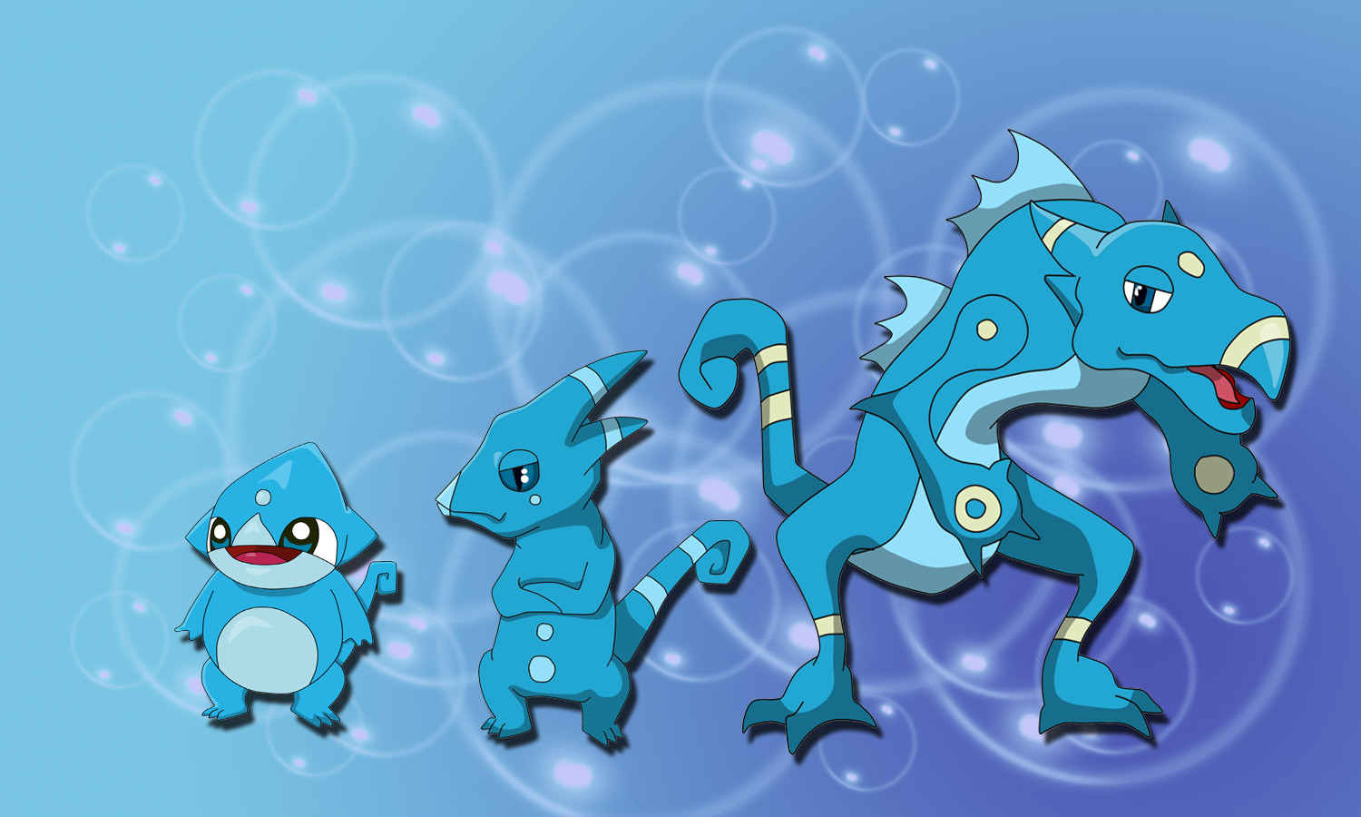 Water Vari Evolution Water starter evolution line by Clophil on DeviantArt