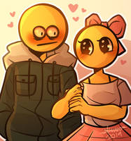 cursed emoji couple