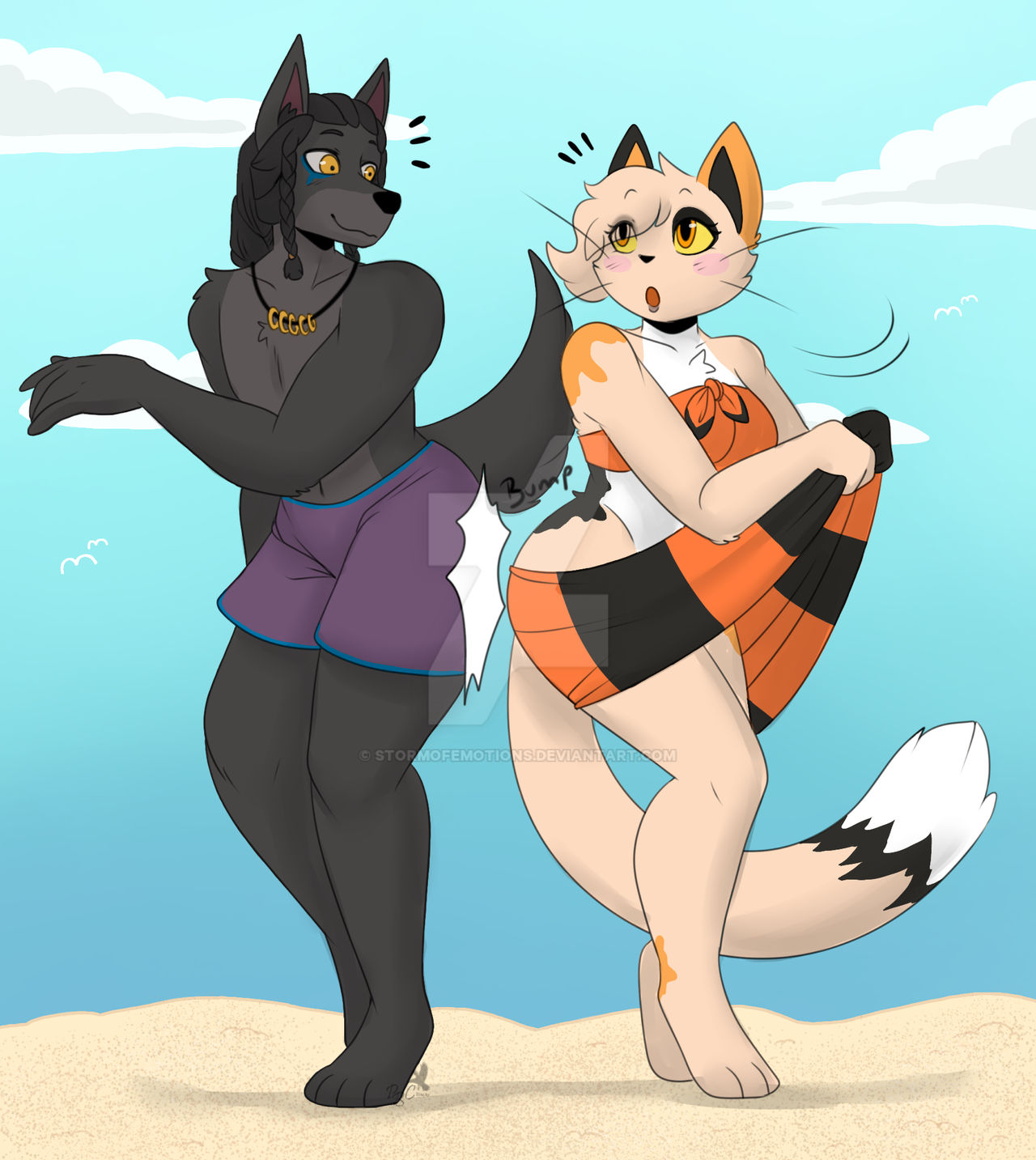 AZ Tales: Wolf meets Calico. A new friend? A Bond?