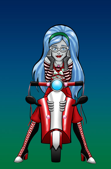 Ghoulia Yelps - colored by BloodyWilliam