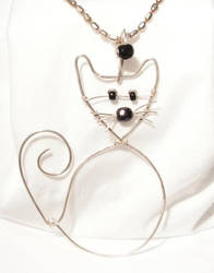 Silver Cat Pendant