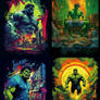 ZF Puhi T-shirt design of a random scene from Hulk