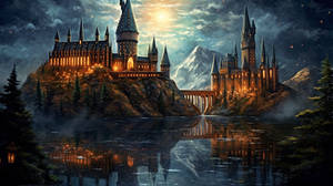 ZF Puhi A painting of the Hogwarts School of witch