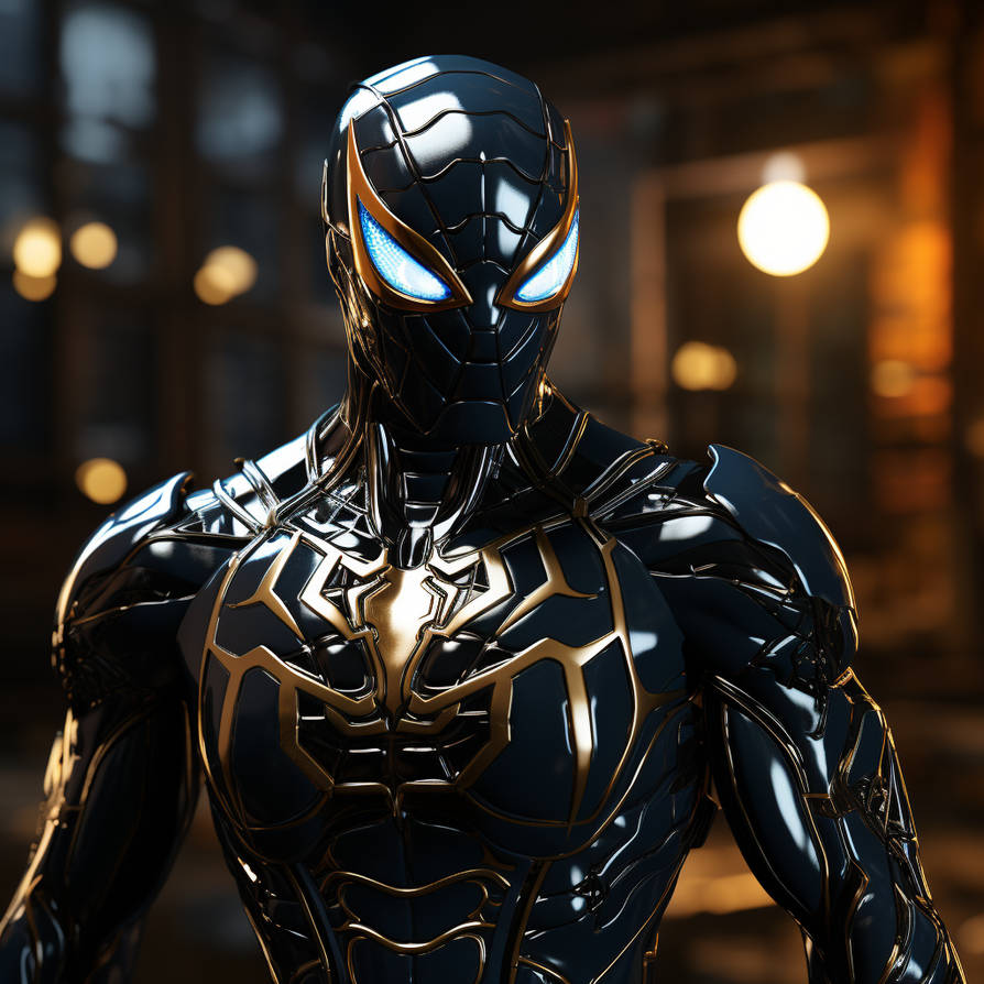 zfpuhi Black and Blue Spiderman with Yellow eyes t by ZFPuhi on DeviantArt