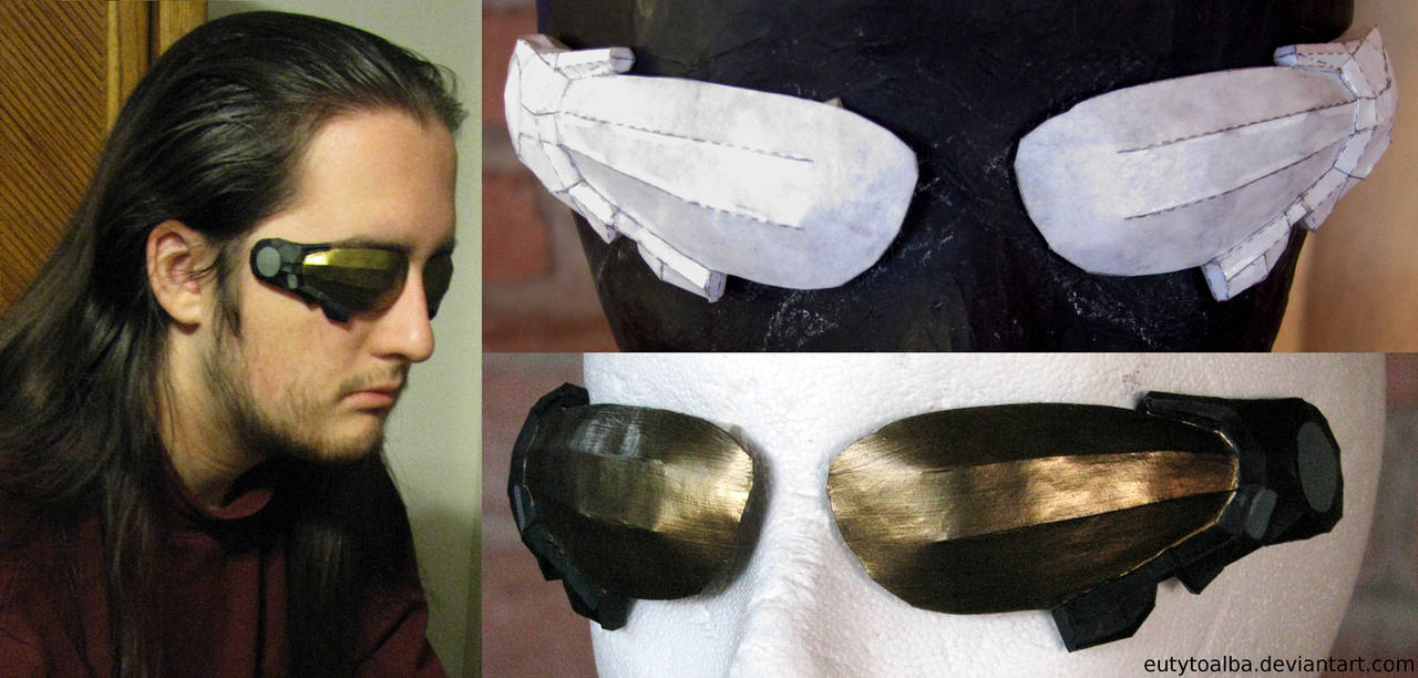 Deus Ex HR Glasses Papercraft Build by EuTytoAlba