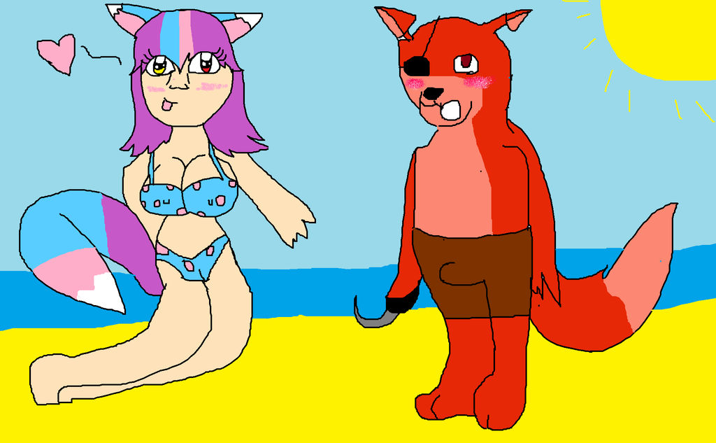 Bloom Luna And Foxy On The Beach by BloomLunaIsBack on DeviantArt 