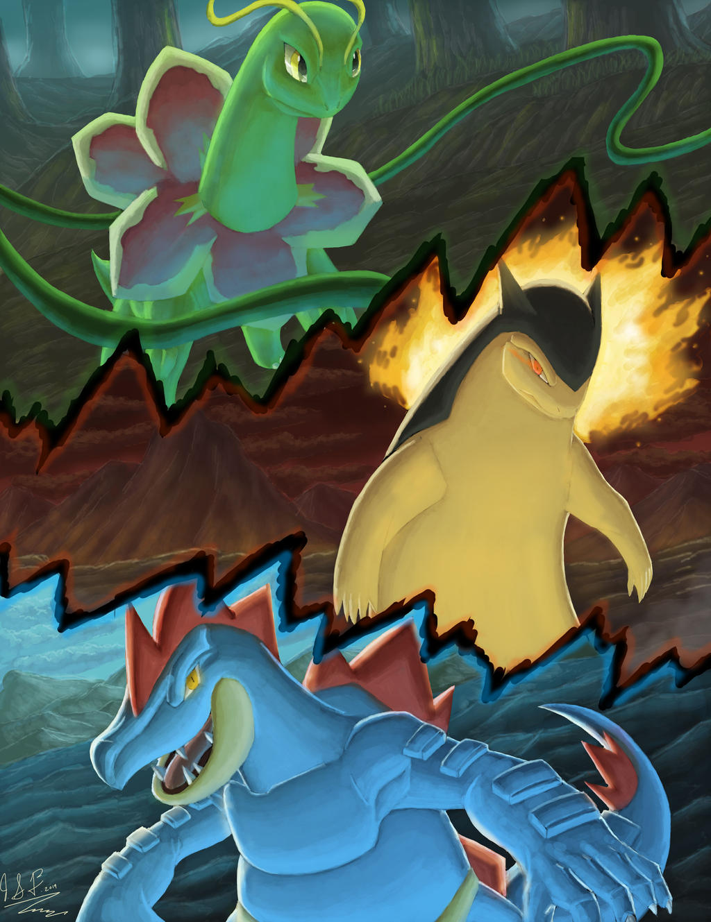 Johto Starters By Eclipse4d On DeviantArt johto-starters-by-eclipse4d-on-deviantart