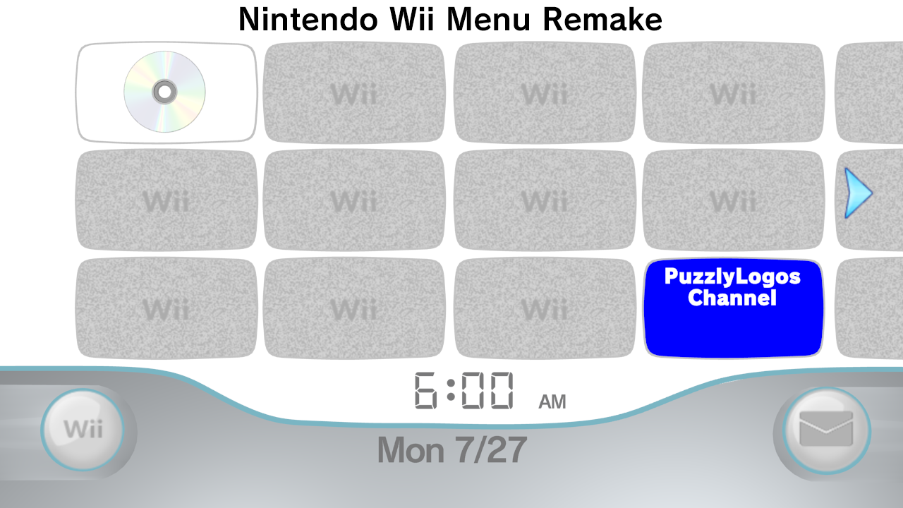 Nintendo Wii Menu Remake by PuzzylPiece on DeviantArt