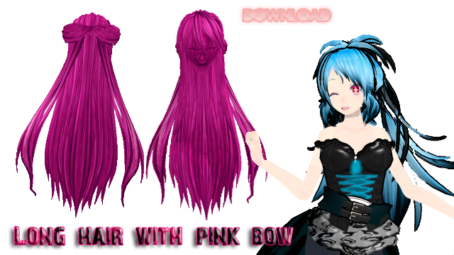 hair long pink