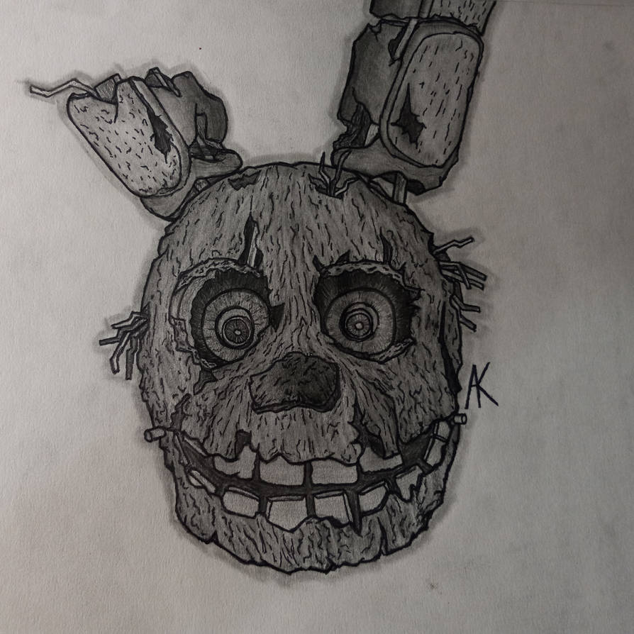 Springtraps back by AkumaTh3King on DeviantArt