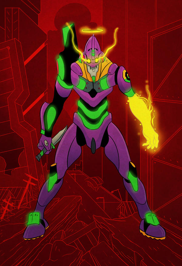 Unit One Cartoon Unit 01 by cheshirecatart on DeviantArt