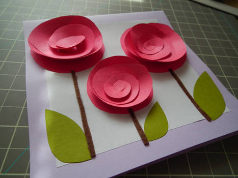 3D Roses papercraft