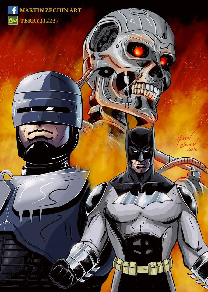 Batman/Robocop vs Terminator (comic cover) by terry312237 on DeviantArt